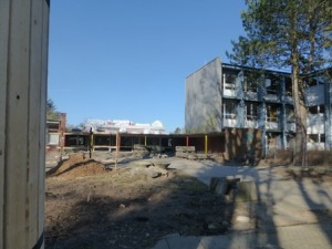 Baustelle im März